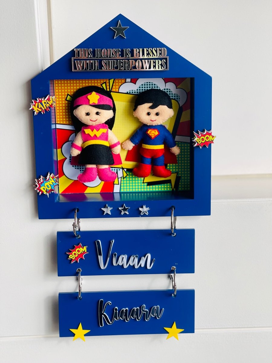 Power Brother & Sister Personalised Name Plaque - Little Surprise BoxPower Brother & Sister Personalised Name Plaque