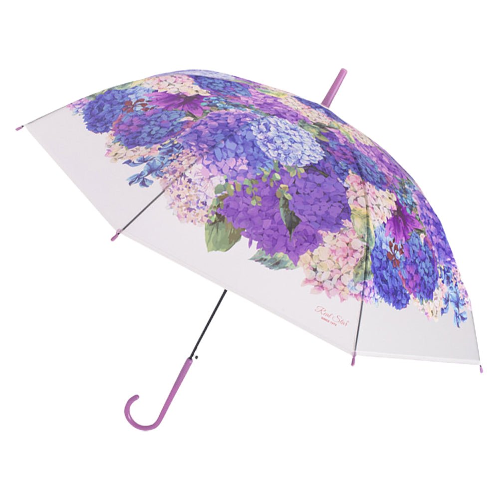 Purple Hydrangea Bunch Floral Print Translucent All-season Umbrella for Kids & Adults - Little Surprise BoxPurple Hydrangea Bunch Floral Print Translucent All-season Umbrella for Kids & Adults