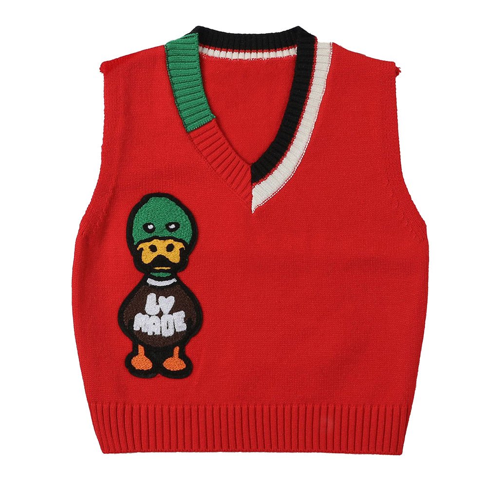 Red Donald V Neck Winter Warmer Cardigan & Sweater for toddlers & Kids - Little Surprise BoxRed Donald V Neck Winter Warmer Cardigan & Sweater for toddlers & Kids