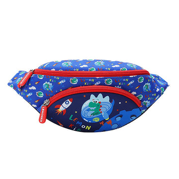 Space Blue Dinosaurs cross-body/ Fanny pack Hip pouch for Kids - Little Surprise BoxSpace Blue Dinosaurs cross-body/ Fanny pack Hip pouch for Kids