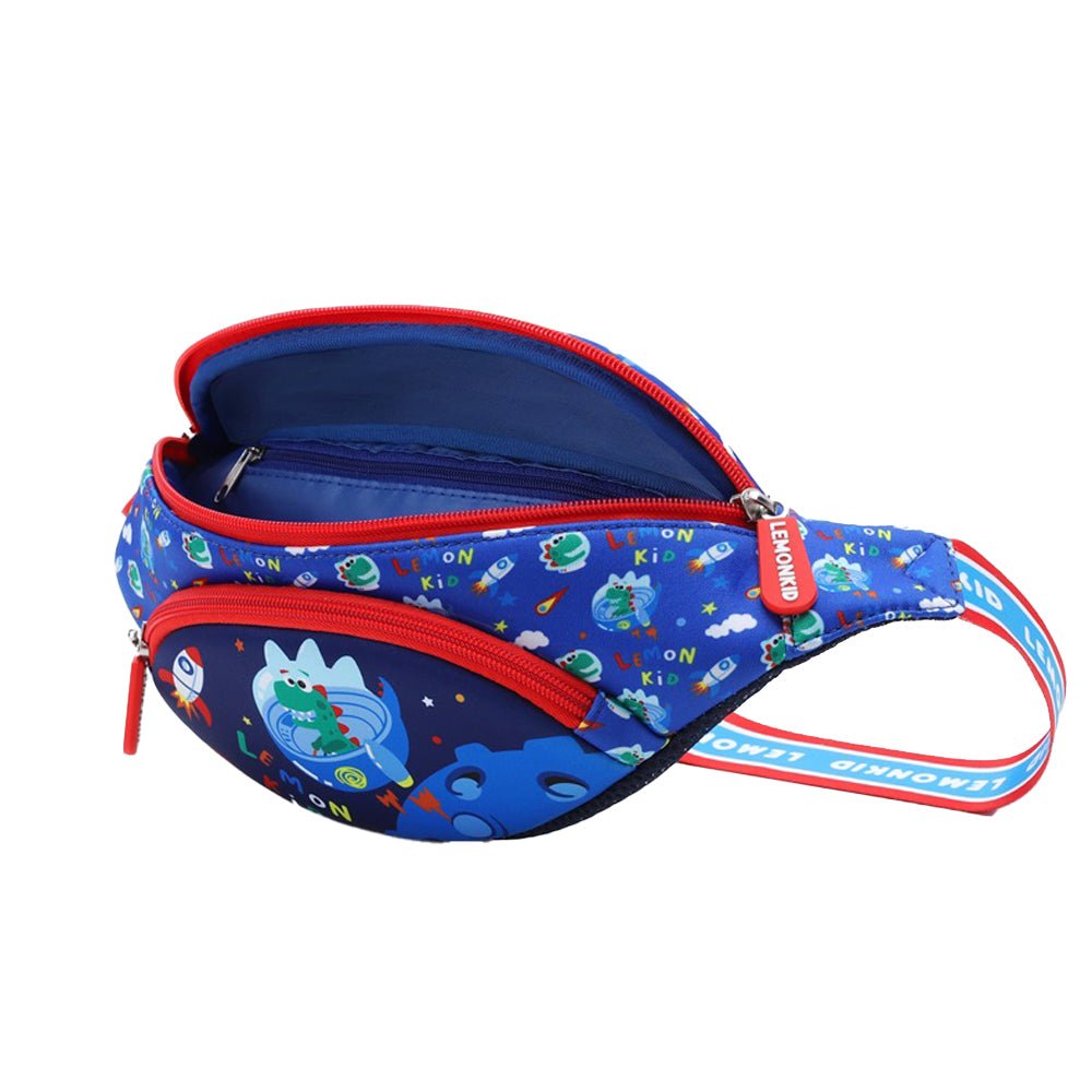 Space Blue Dinosaurs cross-body/ Fanny pack Hip pouch for Kids - Little Surprise BoxSpace Blue Dinosaurs cross-body/ Fanny pack Hip pouch for Kids