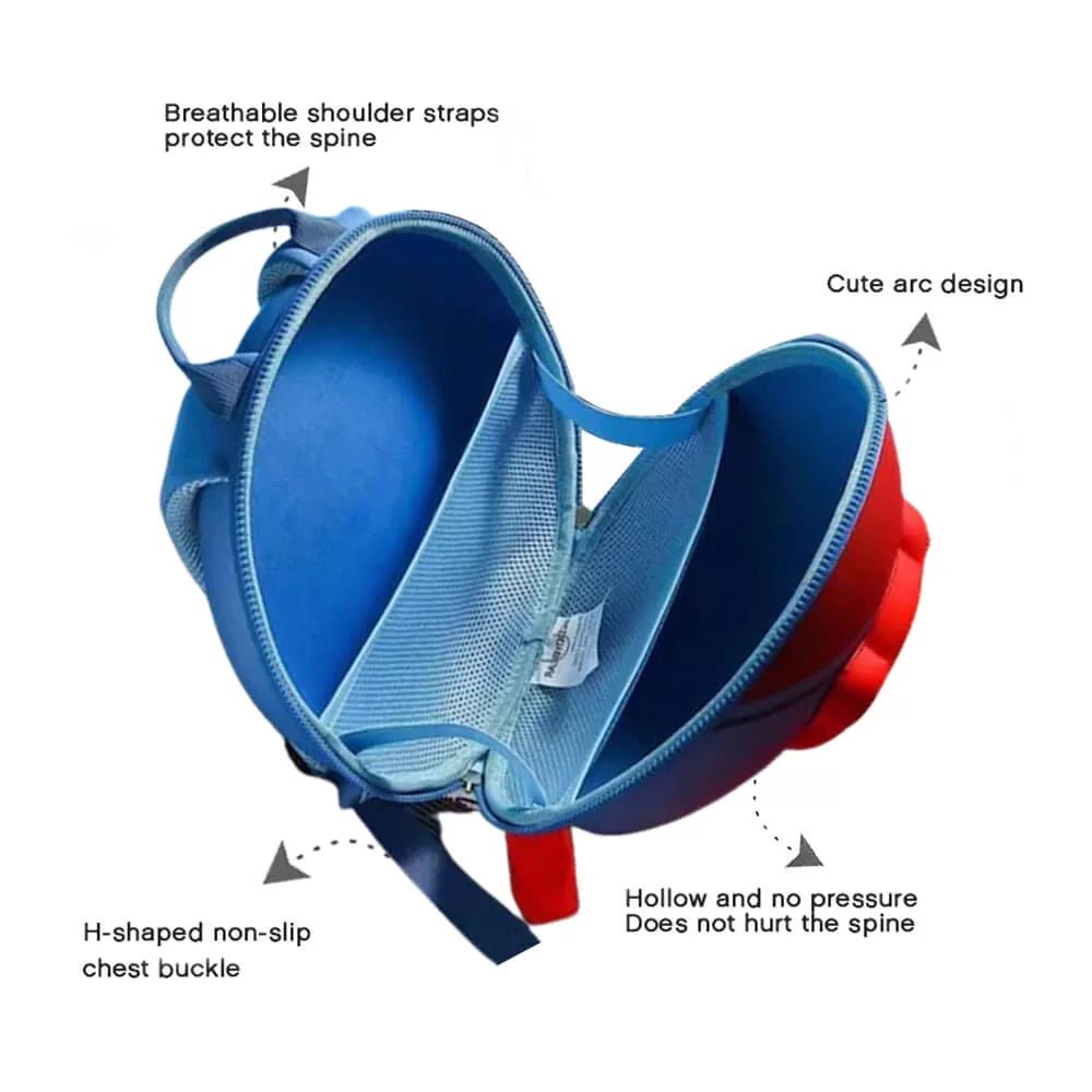 Space Capsule 3d Fins Light weighted Backpack for Toddlers & Kids - Little Surprise BoxSpace Capsule 3d Fins Light weighted Backpack for Toddlers & Kids