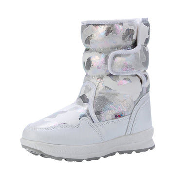 White and Silver Glam Women Winter Snowboots - Little Surprise BoxWhite and Silver Glam Women Winter Snowboots