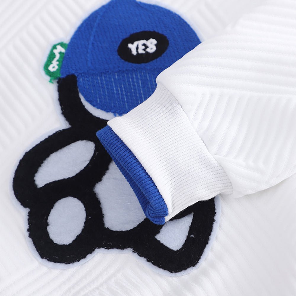 White & Grey Rock on Teddy 2 piece Track Suit set for Toddlers & Kids - Little Surprise BoxWhite & Grey Rock on Teddy 2 piece Track Suit set for Toddlers & Kids