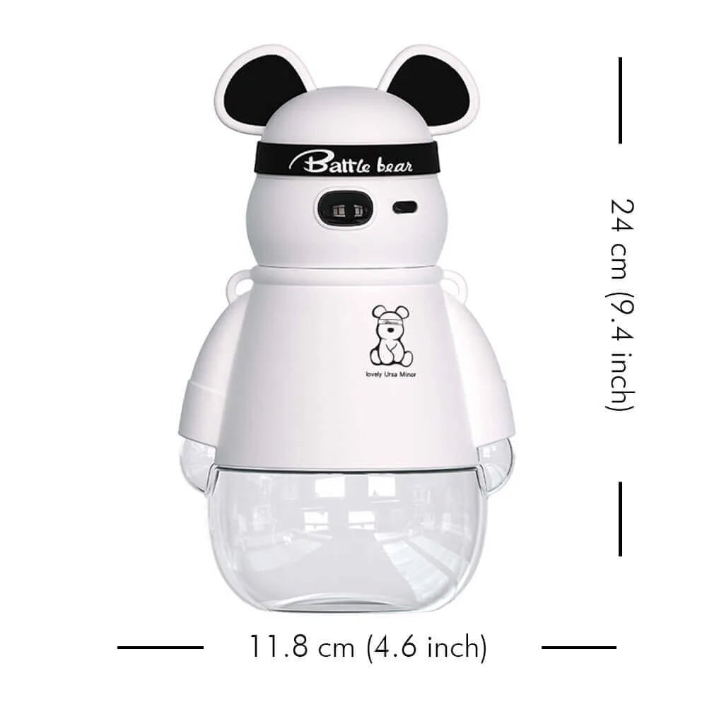 White, Kelly Jo Bear water bottle for Kids and Adults, 1100 ml, Black - Little Surprise BoxWhite, Kelly Jo Bear water bottle for Kids and Adults, 1100 ml, Black