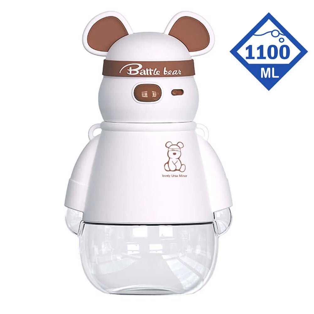 White, Kelly Jo Bear water bottle for Kids and Adults,1100 ml, Brown - Little Surprise BoxWhite, Kelly Jo Bear water bottle for Kids and Adults,1100 ml, Brown