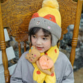 Yellow & Grey Bear Winter Cap & Neck Muffler Set - Little Surprise BoxYellow & Grey Bear Winter Cap & Neck Muffler Set