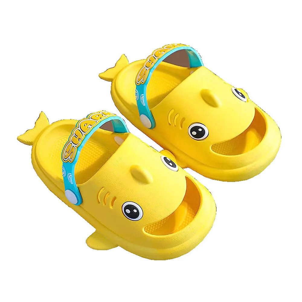 Yellow Shark Slip on Clogs, Summer/Monsoon/ Beach Footwear for Toddlers and Kids, Unisex - Little Surprise BoxYellow Shark Slip on Clogs, Summer/Monsoon/ Beach Footwear for Toddlers and Kids, Unisex
