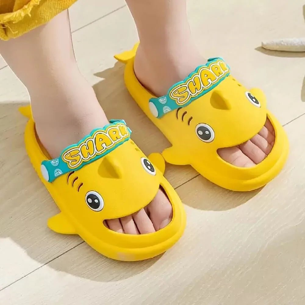 Yellow Shark Slip on Clogs, Summer/Monsoon/ Beach Footwear for Toddlers and Kids, Unisex - Little Surprise BoxYellow Shark Slip on Clogs, Summer/Monsoon/ Beach Footwear for Toddlers and Kids, Unisex