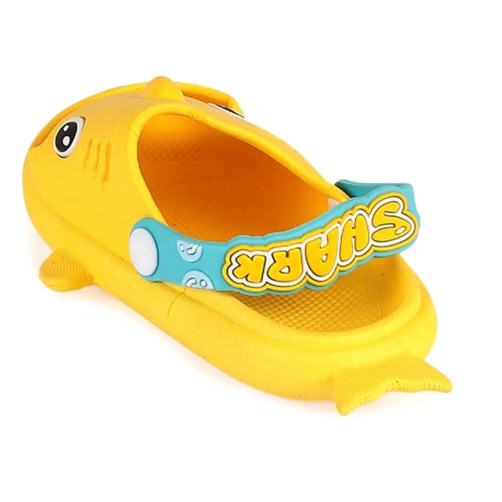 Yellow Shark Slip on Clogs, Summer/Monsoon/ Beach Footwear for Toddlers and Kids, Unisex - Little Surprise BoxYellow Shark Slip on Clogs, Summer/Monsoon/ Beach Footwear for Toddlers and Kids, Unisex