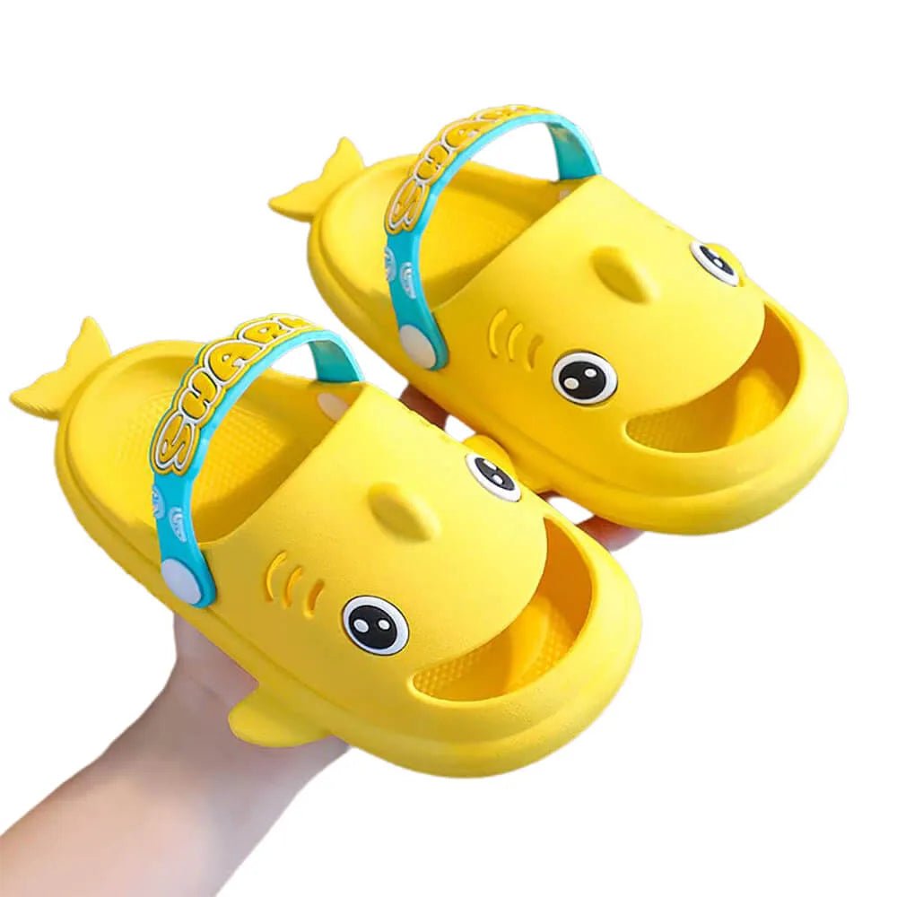 Yellow Shark Slip on Clogs, Summer/Monsoon/ Beach Footwear for Toddlers and Kids, Unisex - Little Surprise BoxYellow Shark Slip on Clogs, Summer/Monsoon/ Beach Footwear for Toddlers and Kids, Unisex