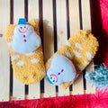 Yellow Xmas Snowman theme Woolen Christmas Socks for Infants (0-12) months - Little Surprise BoxYellow Xmas Snowman theme Woolen Christmas Socks for Infants (0-12) months