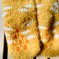 Yellow Xmas Snowman theme Woolen Christmas Socks for Infants (0-12) months - Little Surprise BoxYellow Xmas Snowman theme Woolen Christmas Socks for Infants (0-12) months