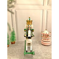 12 inches wooden Green Rocking Horse King Nutcracker self standing Christmas Table Decor - Little Surprise Box12 inches wooden Green Rocking Horse King Nutcracker self standing Christmas Table Decor