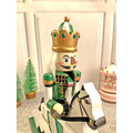 12 inches wooden Green Rocking Horse King Nutcracker self standing Christmas Table Decor - Little Surprise Box12 inches wooden Green Rocking Horse King Nutcracker self standing Christmas Table Decor