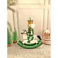 12 inches wooden Green Rocking Horse King Nutcracker self standing Christmas Table Decor - Little Surprise Box12 inches wooden Green Rocking Horse King Nutcracker self standing Christmas Table Decor