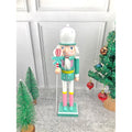 15 inches wooden Pastel Green Balloon Nutcracker self standing Christmas Table Decor - Little Surprise Box15 inches wooden Pastel Green Balloon Nutcracker self standing Christmas Table Decor