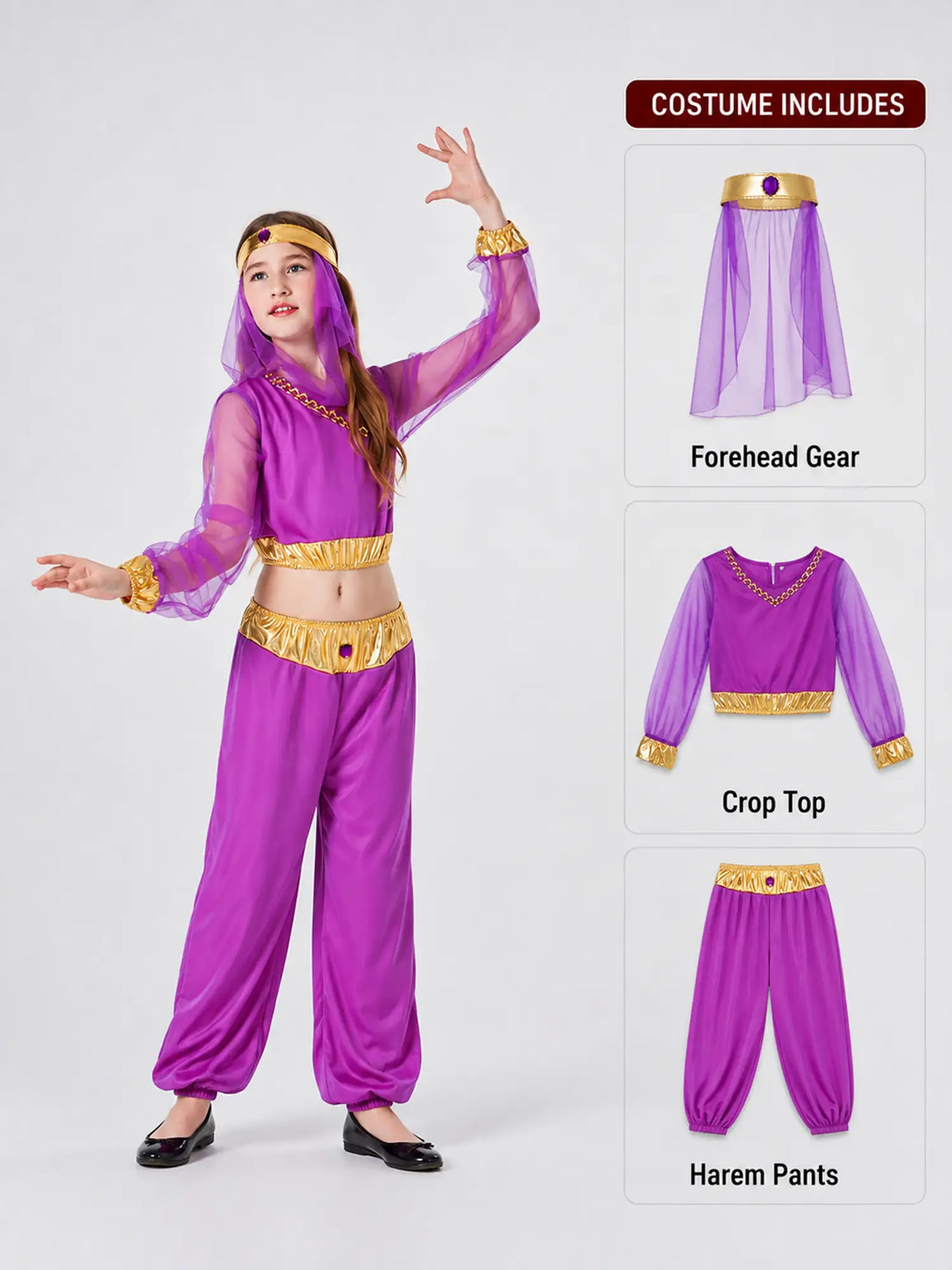 Purple Genie, Kids Halloween Costume Fancy Dress Up