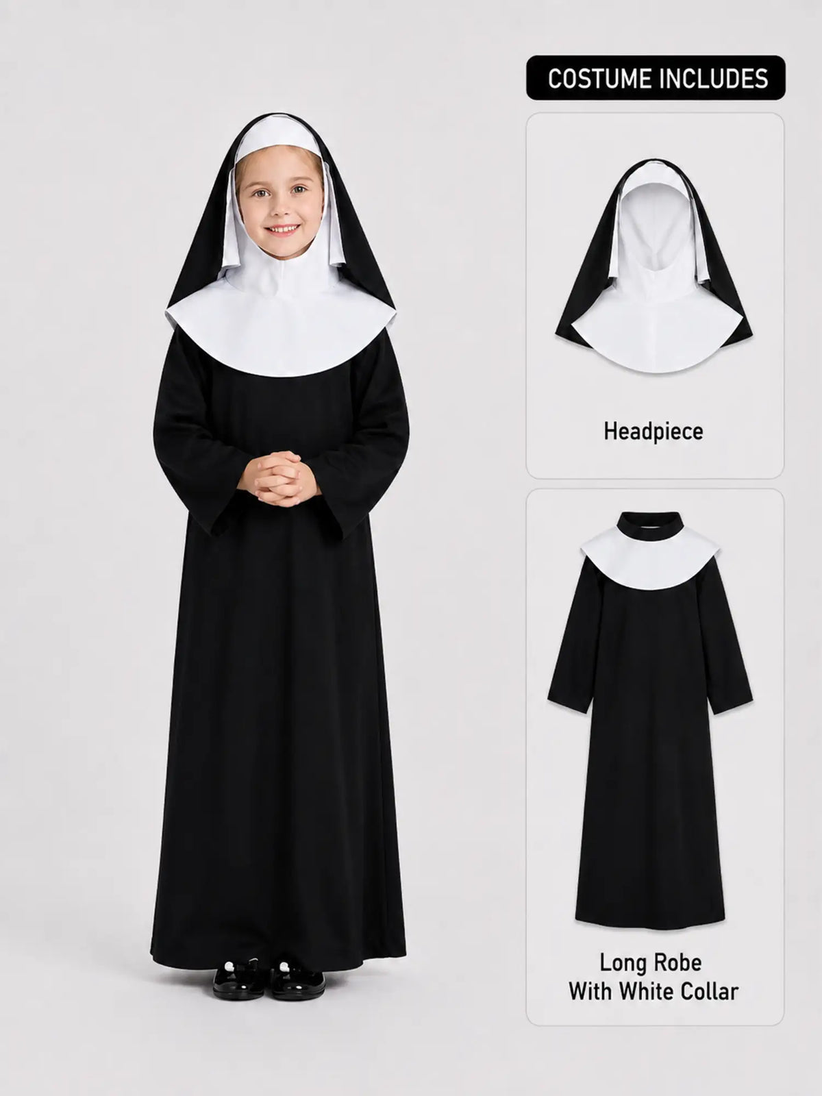 Baby Nun , Kids Halloween Costume Fancy Dress Up