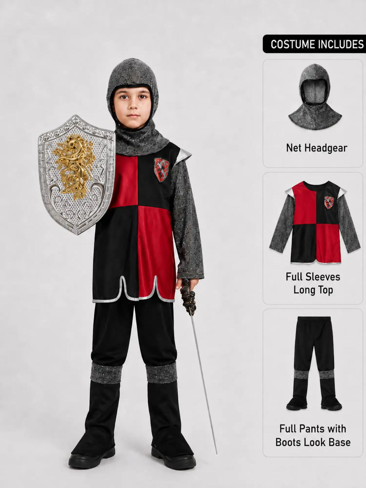 The Royal Warrior, Kids Halloween Costume Fancy Dress Up