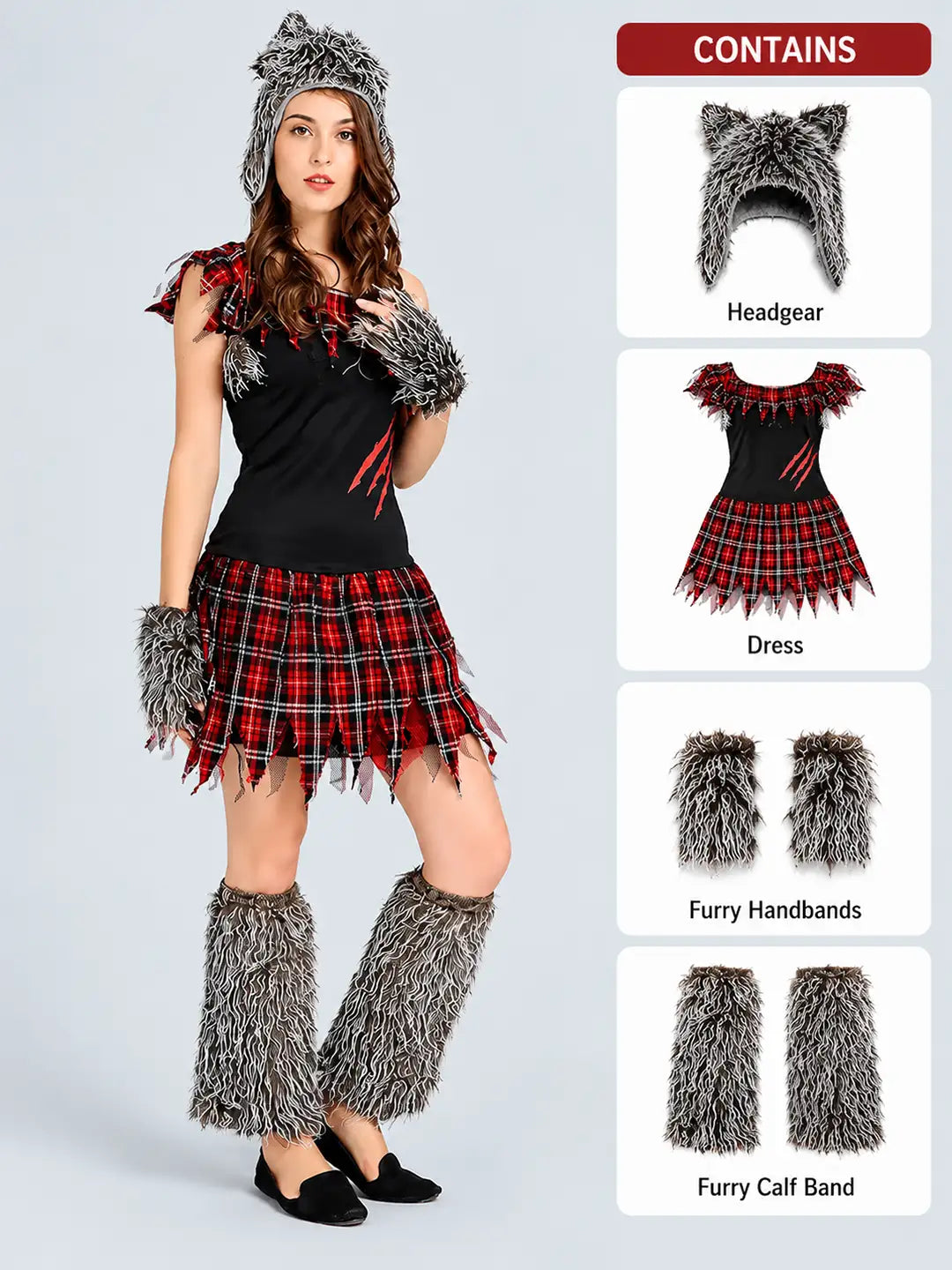 Miss Werewolf Adults Halloween Costume Dress Up