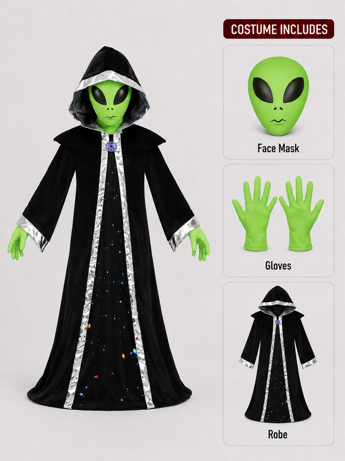 Outerspace Alien costume,Kids Halloween Costume Fancy Dress Up