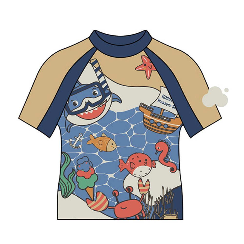 2 PCS Under Sea theme Tshirt & Shorts set Swimwear for Kids & Toddlers - Little Surprise Box2 PCS Under Sea theme Tshirt & Shorts set Swimwear for Kids & Toddlers