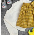 2 pcs White Pineapple Sweatshirt, Skirt Winterwear set for Girls - Little Surprise Box2 pcs White Pineapple Sweatshirt, Skirt Winterwear set for Girls