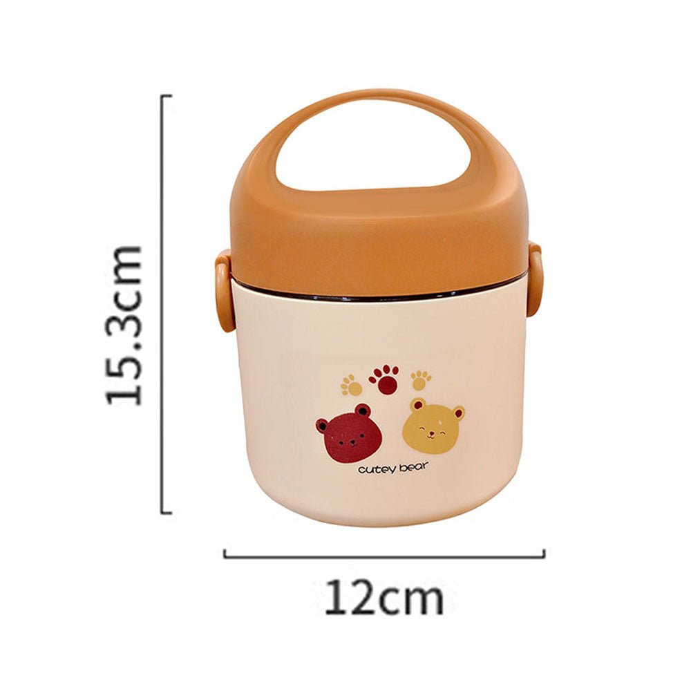 2 ted Single Layered Stainless Steel Lunch Box with matching Insulated Cover for Kids and Adults - Little Surprise Box2 ted Single Layered Stainless Steel Lunch Box with matching Insulated Cover for Kids and Adults