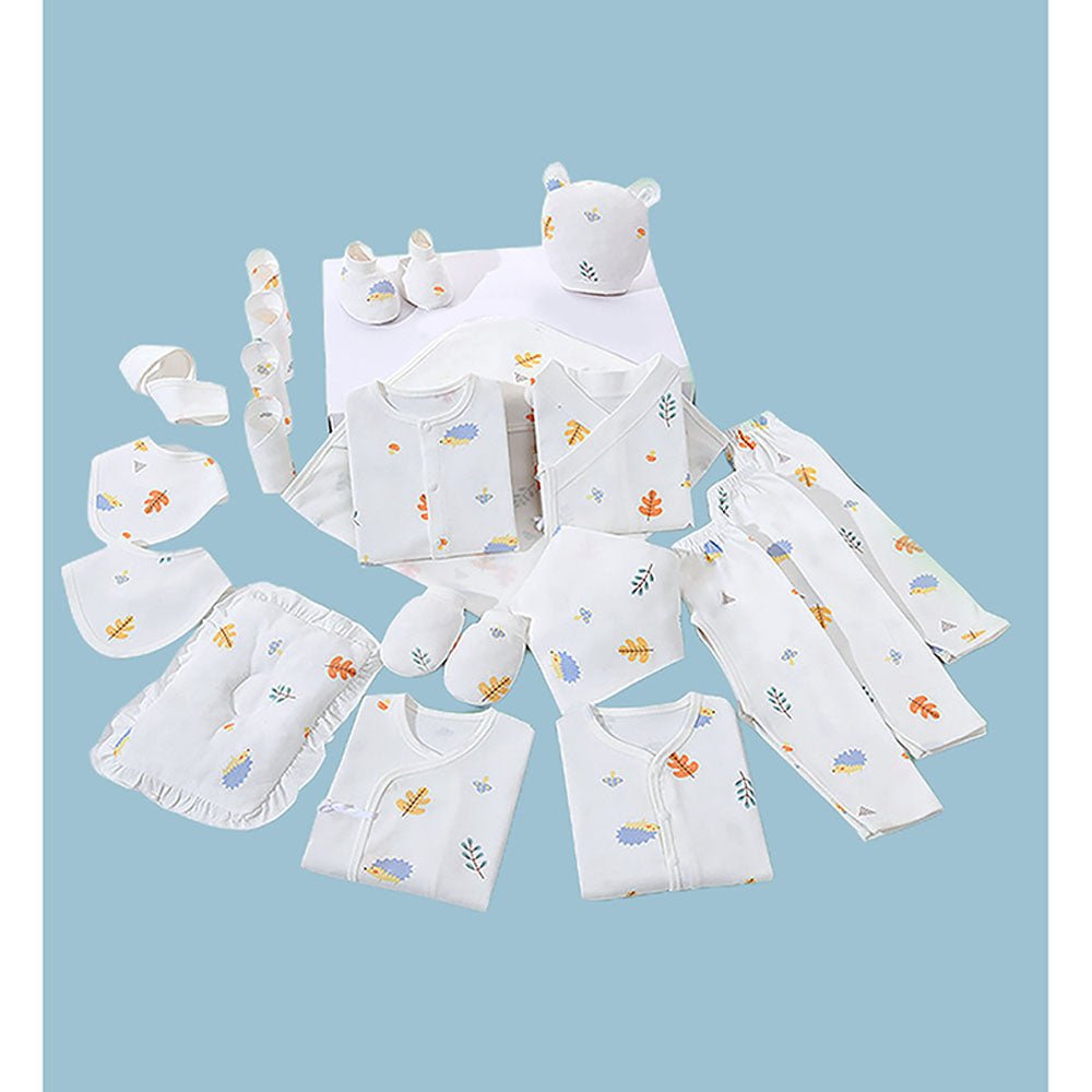 20 Pcs White Woodland Newborn Baby Girl/ Boy All Season Wear Gift Hamper Box - Little Surprise Box20 Pcs White Woodland Newborn Baby Girl/ Boy All Season Wear Gift Hamper Box