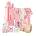 21 Pcs Winter Wear Baby Pink Tiger Newborn Baby Girl/ Boy Gift Hamper With Suitcase - Little Surprise Box21 Pcs Winter Wear Baby Pink Tiger Newborn Baby Girl/ Boy Gift Hamper With Suitcase