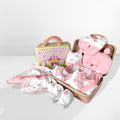 23 pcs Pink & white Ted Face, Newborn baby Hamper Box - Little Surprise Box23 pcs Pink & white Ted Face, Newborn baby Hamper Box