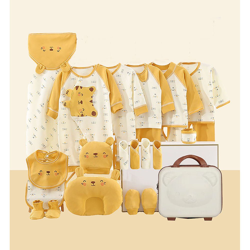 23 Pcs Yellow Catty Newborn Baby Girl/ Boy All Season Wear Gift Hamper Box - Little Surprise Box23 Pcs Yellow Catty Newborn Baby Girl/ Boy All Season Wear Gift Hamper Box