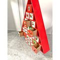 24 days, Wooden Red Tree Shape Advent Calendar for Christmas - Little Surprise Box24 days, Wooden Red Tree Shape Advent Calendar for Christmas