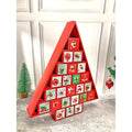 24 days, Wooden Red Tree Shape Advent Calendar for Christmas - Little Surprise Box24 days, Wooden Red Tree Shape Advent Calendar for Christmas