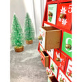 24 days, Wooden Red Tree Shape Advent Calendar for Christmas - Little Surprise Box24 days, Wooden Red Tree Shape Advent Calendar for Christmas