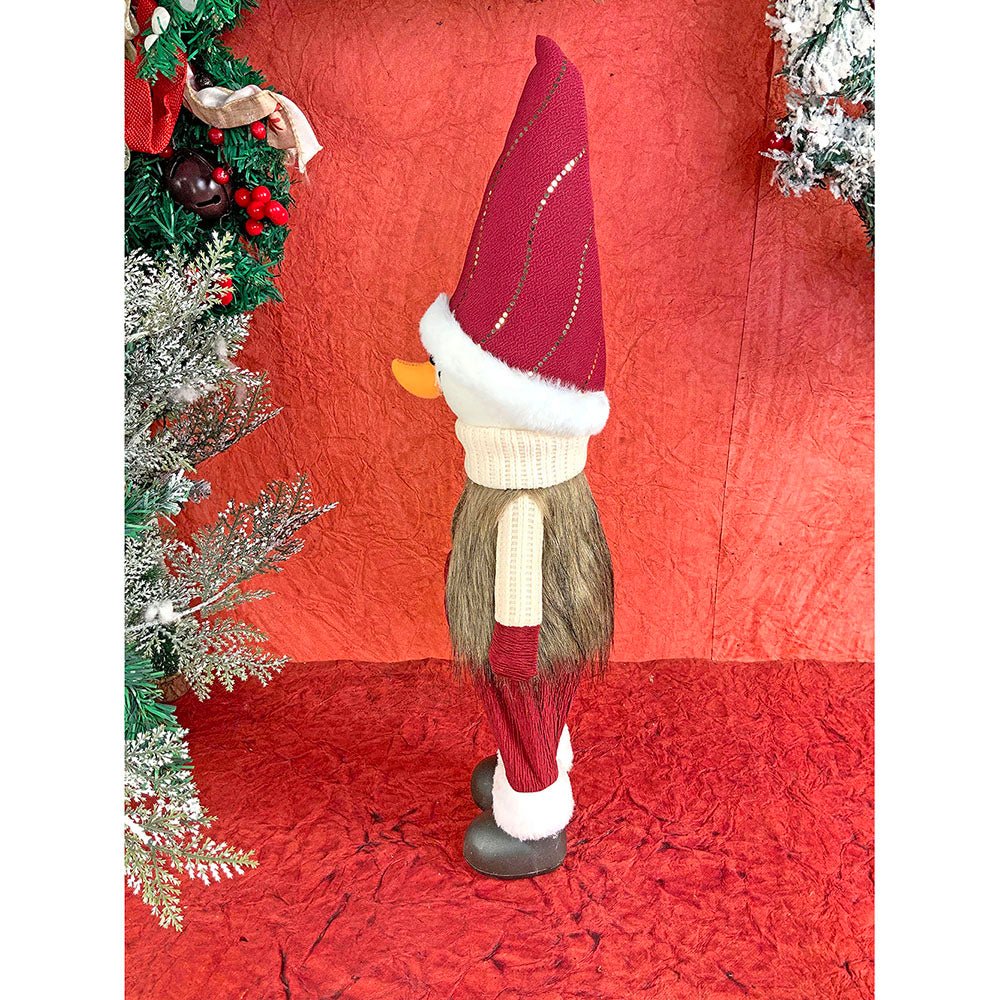 24 inches Cream Maroon Gold self Standing Snowman Christmas Table Décor - Little Surprise Box24 inches Cream Maroon Gold self Standing Snowman Christmas Table Décor