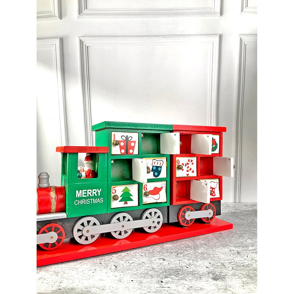 25 days, Wooden Train Shape Advent Calendar for Christmas - Little Surprise Box25 days, Wooden Train Shape Advent Calendar for Christmas