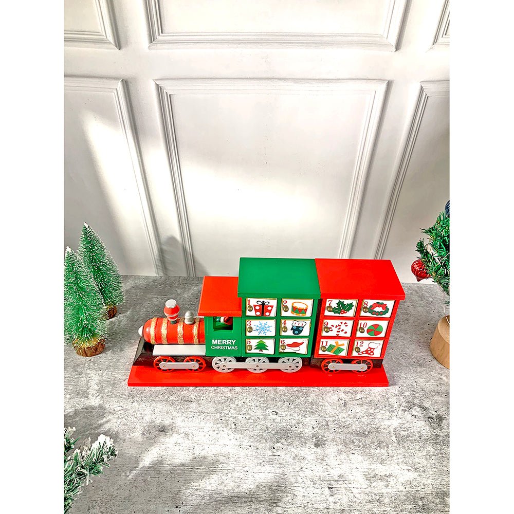 25 days, Wooden Train Shape Advent Calendar for Christmas - Little Surprise Box25 days, Wooden Train Shape Advent Calendar for Christmas