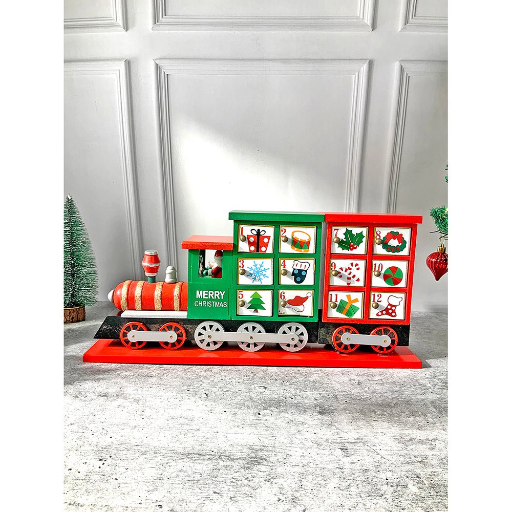 25 days, Wooden Train Shape Advent Calendar for Christmas - Little Surprise Box25 days, Wooden Train Shape Advent Calendar for Christmas