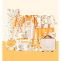 27 Pcs Orangy Kick Newborn Baby Girl/ Boy All Season Wear Gift Hamper With Suitcase - Little Surprise Box27 Pcs Orangy Kick Newborn Baby Girl/ Boy All Season Wear Gift Hamper With Suitcase