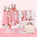 27 Pcs Pink Sleepy Panda Newborn Baby Girl/ Boy All Season Wear Gift Hamper With Suitcase - Little Surprise Box27 Pcs Pink Sleepy Panda Newborn Baby Girl/ Boy All Season Wear Gift Hamper With Suitcase