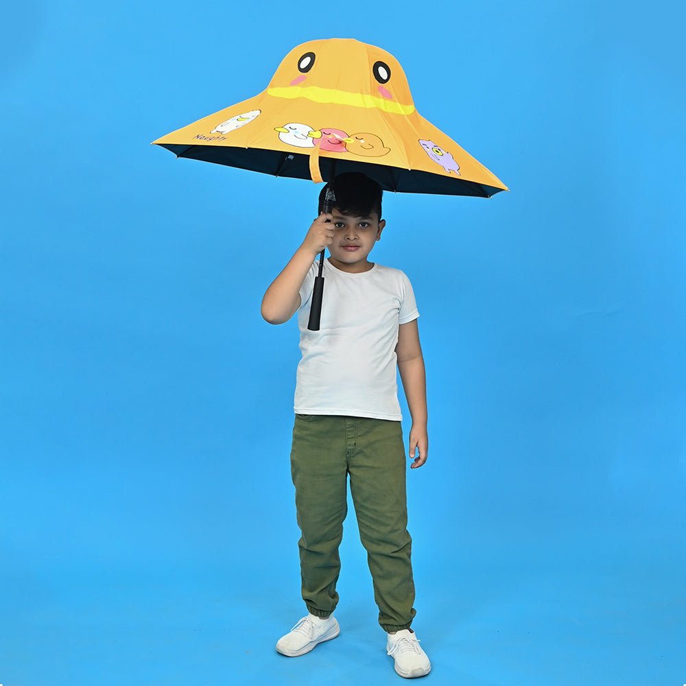 3 Ducklings theme, Unique Mexican Hat Style Kids Umbrella, 5 - 12 years, Orange - Little Surprise Box3 Ducklings theme, Unique Mexican Hat Style Kids Umbrella, 5 - 12 years, Orange