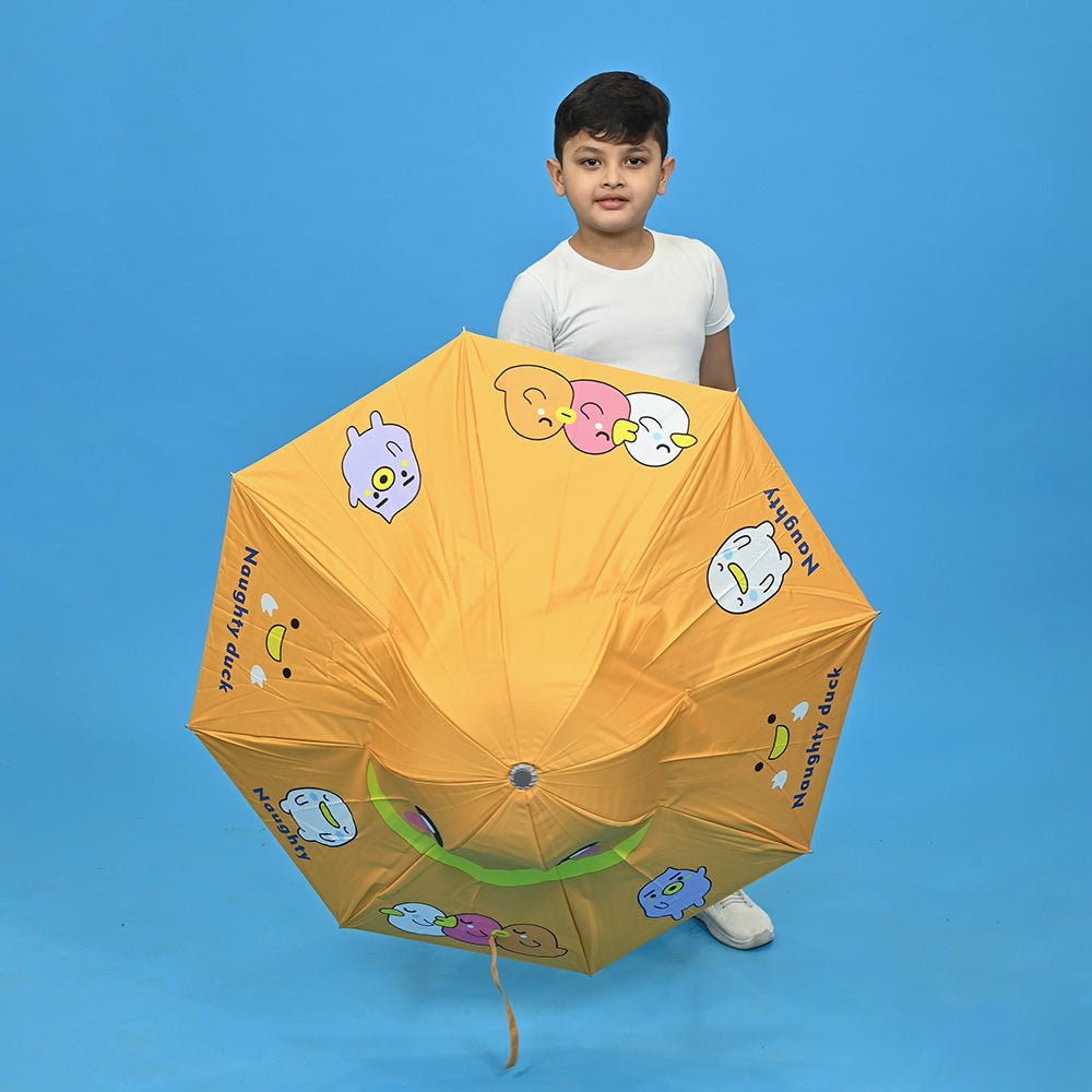 3 Ducklings theme, Unique Mexican Hat Style Kids Umbrella, 5 - 12 years, Orange - Little Surprise Box3 Ducklings theme, Unique Mexican Hat Style Kids Umbrella, 5 - 12 years, Orange