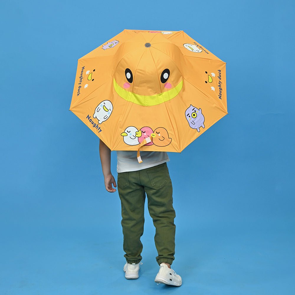 3 Ducklings theme, Unique Mexican Hat Style Kids Umbrella, 5 - 12 years, Orange - Little Surprise Box3 Ducklings theme, Unique Mexican Hat Style Kids Umbrella, 5 - 12 years, Orange