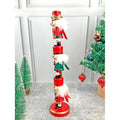 3 Tier Stacked Wooden Nutcracker Christmas Table Décor - Little Surprise Box3 Tier Stacked Wooden Nutcracker Christmas Table Décor