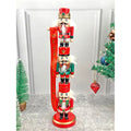 3 Tier Stacked Wooden Nutcracker Christmas Table Décor - Little Surprise Box3 Tier Stacked Wooden Nutcracker Christmas Table Décor