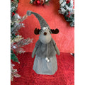 35 inches Grey Dress Mrs.Reindeer Christmas Table Décor - Little Surprise Box35 inches Grey Dress Mrs.Reindeer Christmas Table Décor