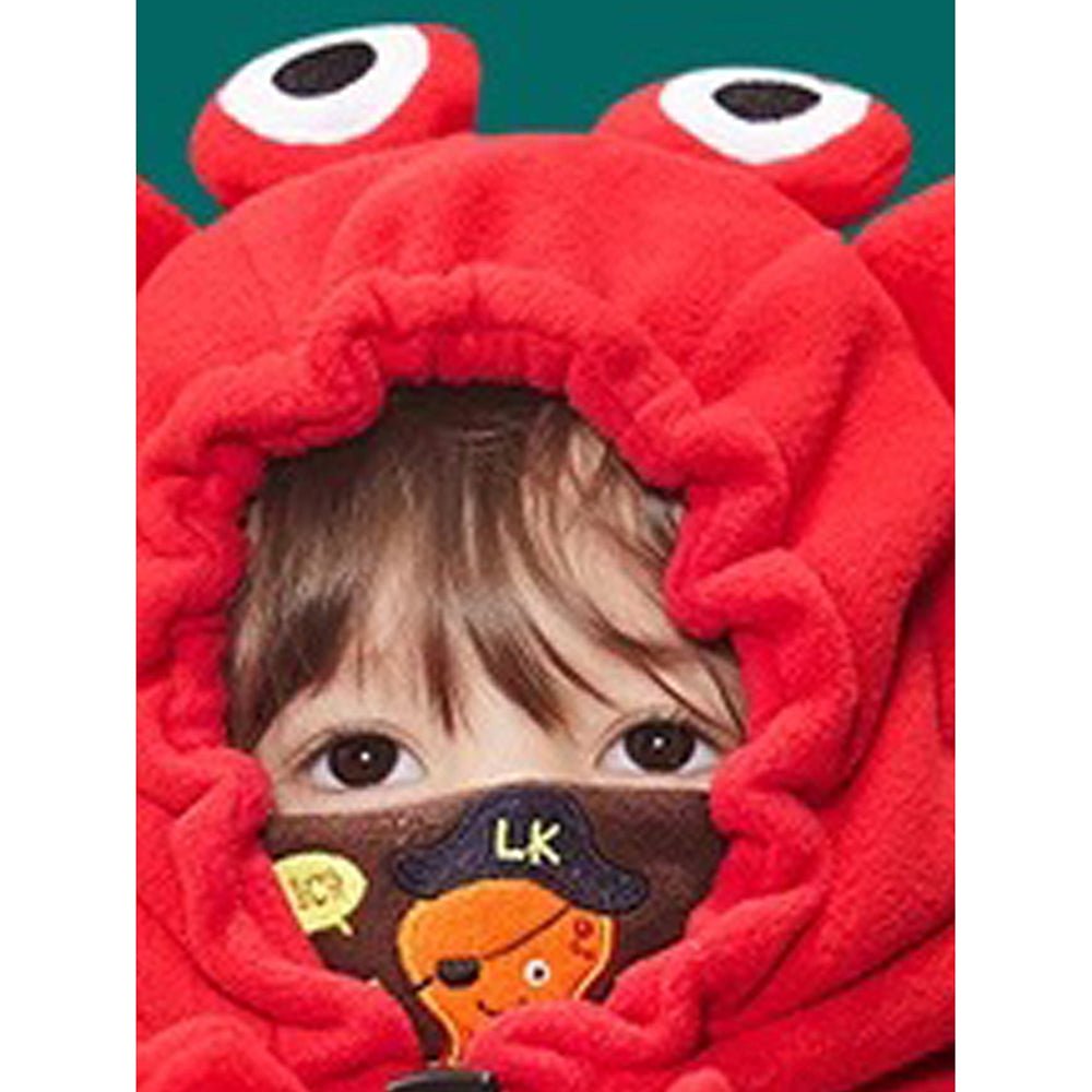 3d Crab theme Fleece Winter Cap covering Mouth, Neck and Head - Little Surprise Box3d Crab theme Fleece Winter Cap covering Mouth, Neck and Head