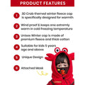 3d Crab theme Fleece Winter Cap covering Mouth, Neck and Head - Little Surprise Box3d Crab theme Fleece Winter Cap covering Mouth, Neck and Head